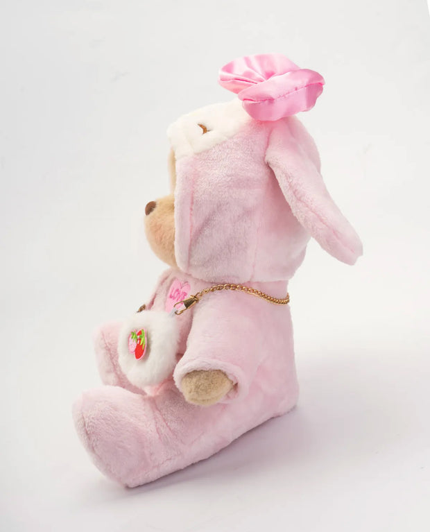 Hugsy Strawberry Pink Love Bear